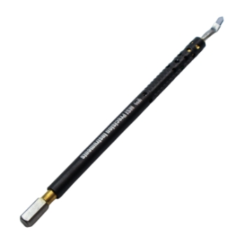 Cataract Clear Cornea 3mm Black (CVD) Diamond Knife Angled DOP Black Gold Titanium J-Slot Bayonet Hande Design, 90 Degrees Sharp Sided Spear, Blade Dimensions 3mm Wide x 0.17mm Thick x 6mm Long 